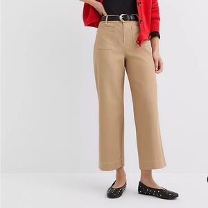 Loft Palmer Wide Leg Crop Pants in Contrast Stitch
